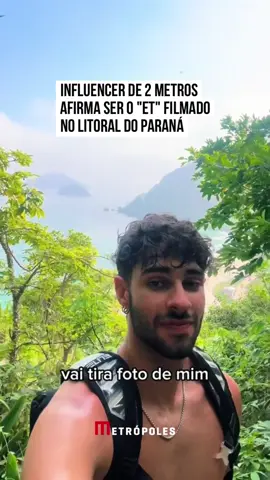 Será? 🤔👽 O jogador de basquete Felipe Motta desvendou o mistério em torno do ET que teria aparecido na Ilha do Mel, no litoral do Paraná. Em um vídeo descontraído, o atleta, que tem mais de 2 metros de altura, afirmou que era ele a 