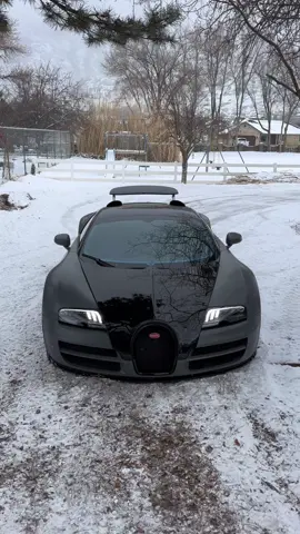 Veyron weather ❄️❄️  #bugatti #veyron #bugattiveyron #hypercar #supercar #snowday #snow #winter #cars 