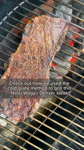 Halal Denver Steak! Cold grate method! #steak #steaktiktok #steaktok #steaks #denver #denversteak #halalfood #halal #halalrecipes #halalbbq #CapCut 