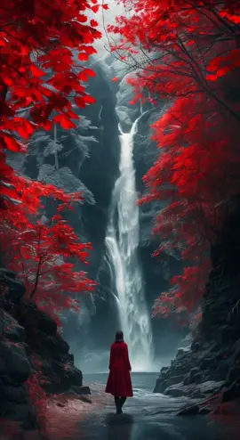 Waterfalls in Red…. #nature #scenery #fyp #waterfalls 