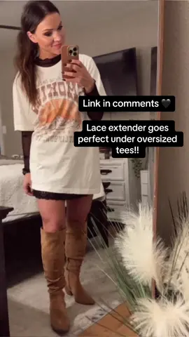 You’ll want this for your next concert! Or your next oversized tee! #lace #country #concer #fashionfavorites #oversizedtshirt #oversizedshirt #boutique #amazonfinds #amazon #thatmomoverthere 