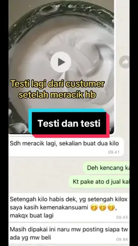 Testi lagi dari custumer setelah meracik hb #resephb  #hbampuhmemutihkan  #hbgaransisultan 
