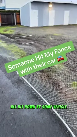 Someone Hit My Fence with their car 🚘 Take a look at the damage. Never had this happen before. #fence #hit #car #storage #selfstorage #storagefacility #storageunit #titanselfstorage #frazierrobison 