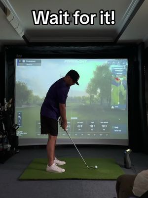 The music makes it even better! 😳🤣 #golf #holeinone #golfswing #fyp #golfsimulator #foryou 
