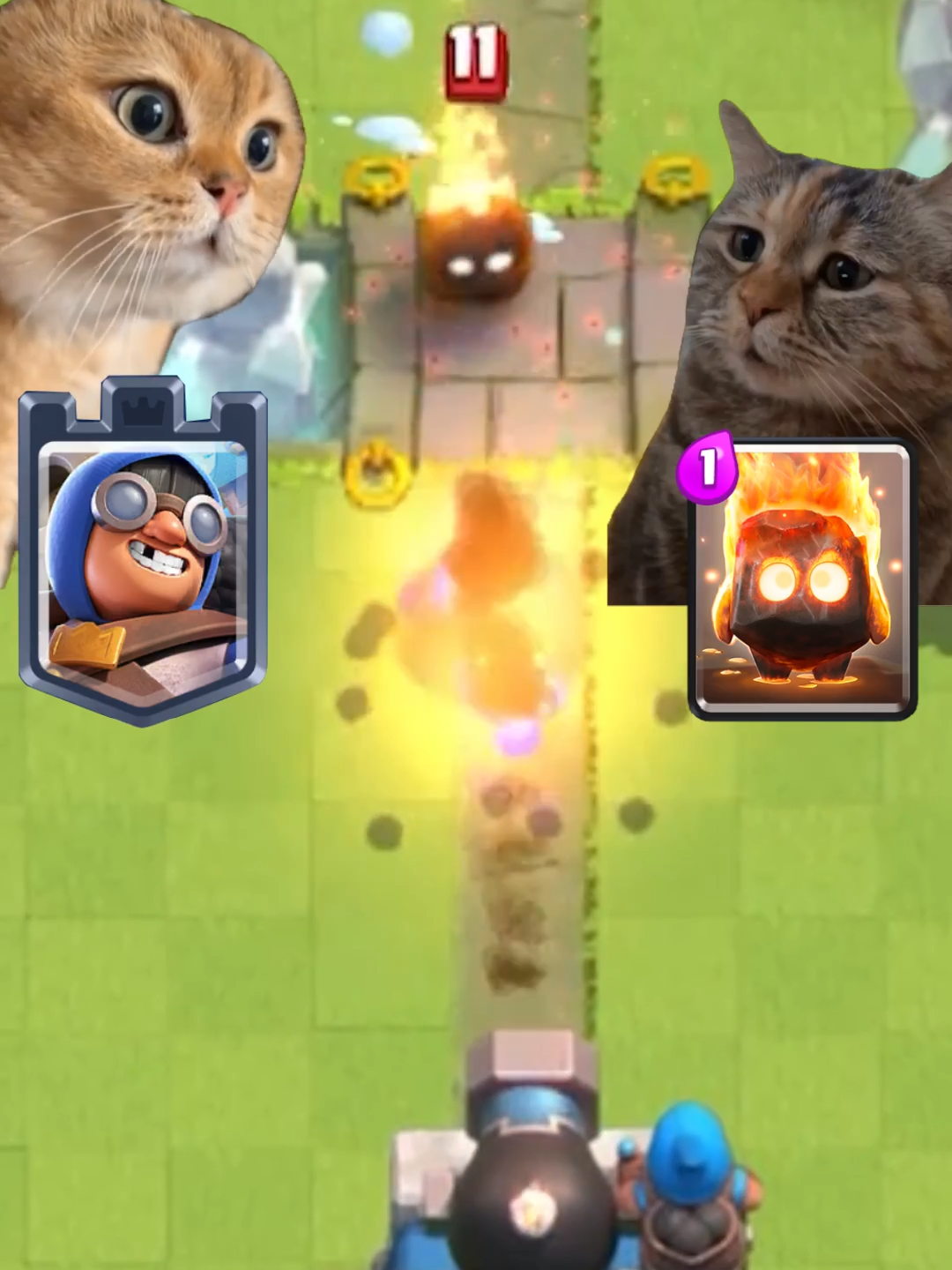 Meow-blast! Troops down. 😸💥 #ClashRoyale #ClashRoyaleMemes #Gaming