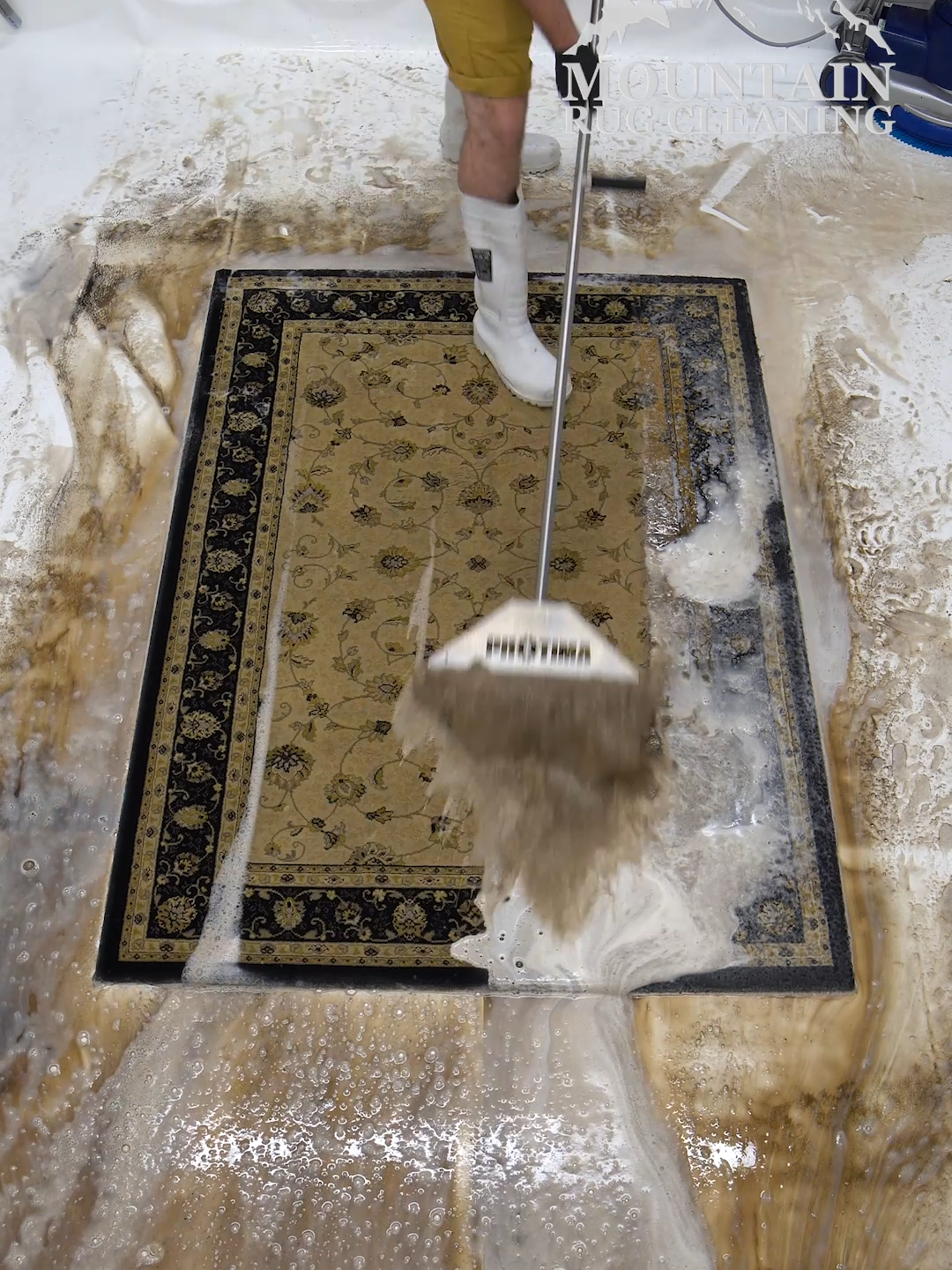 Deep Cleaning This Discarded Elegant Rug. ASMR Carpet Cleaning Timelapse.