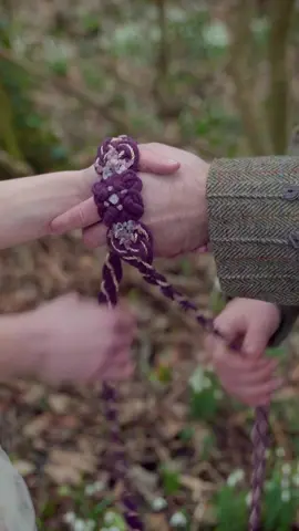 Witchy collection 🔮 These bespoke handfasting cords encapsulate the essence of #witchcore aesthetics, allowing your love to intertwine with the mystical energies of the universe.  Each knot is a spell, each cord a conduit of magic – the perfect gift for a couple ready to embark on a spellbinding journey together. Click the link in our bio to shop this Crystal Bloom cord within our Witchy collection.  #witchcore #fairycore #handfastingcords #handfasting #crystals #crystaltok🔮 #handfastingceremony #magic 