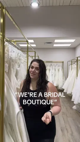 We’re a bridal boutique (located in Dearborn) 🤍#bridetobe #bridal #bridalhumor #bridalfails #bridaltrends #bridalparty #momzilla #bridejokes #lifeofabride #bridalboutique #bridalstore #michigancheck #dearborn #weddingdress 
