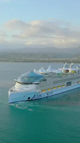 Ship just got REAL! 🤯 The LARGEST cruise ship ever, Icon of the Seas, has JUST docked in Miami!  Beginning January 27th, Icon of the Seas will be sailing 7-Night sailings alternating each week from Western and Eastern Caribbean. 🏝️ Mark your calendars because on January 23rd, soccer superstar Messi will christen this MASSIVE vessel! 🍾 📸= Royal Caribbean #cruiseship #travel #cruising #ship_facts #fyp #iconoftheseas #royalcaribbean 