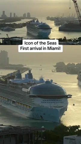 World’s Biggest Cruise Ship arrives in Miami! #cruise #cruiseship #iconoftheseas #royalcaribbean #biggestshipintheworld 