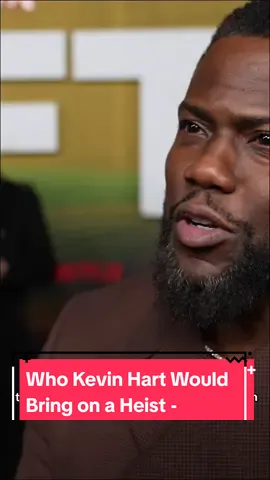 Kevin Hart shares 2 of the 3 types of people he'd bring with him on a heist at the red carpet of his new film #Lift premiering January 12 on @Netflix