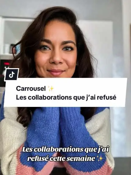 Tu vois toujours les collaborations que j’accepte, et puis cette fois-ci, j’ai eu envie de changer et de te montrer celles que j’ai refusé cette semaine.  j’espère que ce partage te plaira. N’hésite pas à me le dire en commentaire. Et beh ecoute, a tres bientot 😎 ##carrousel