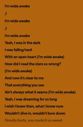 Wide Awake - Katy Perry (Lyrics) #wideawake #katyperry #lyricsvideo #trending #lyrics #viral #fyp 