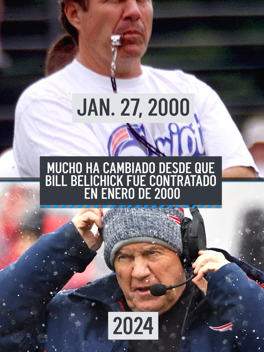 🏈COMO PASA EL TIEMPO: desde el inicio a salida se Bill Belichick. #patriots  #patriotas  #sports  #deportes  #rgv  #football  #telemundo40  #futbolamericano