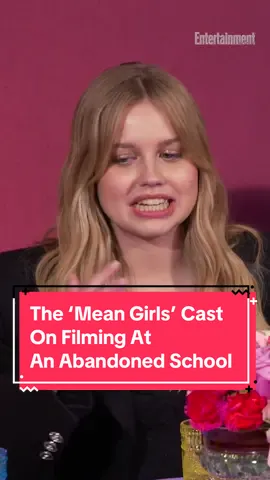 The #MeanGirls cast took over an old Catholic school while filming #ChrisBriney #ReneéRapp #TinaFey #SoFetch 