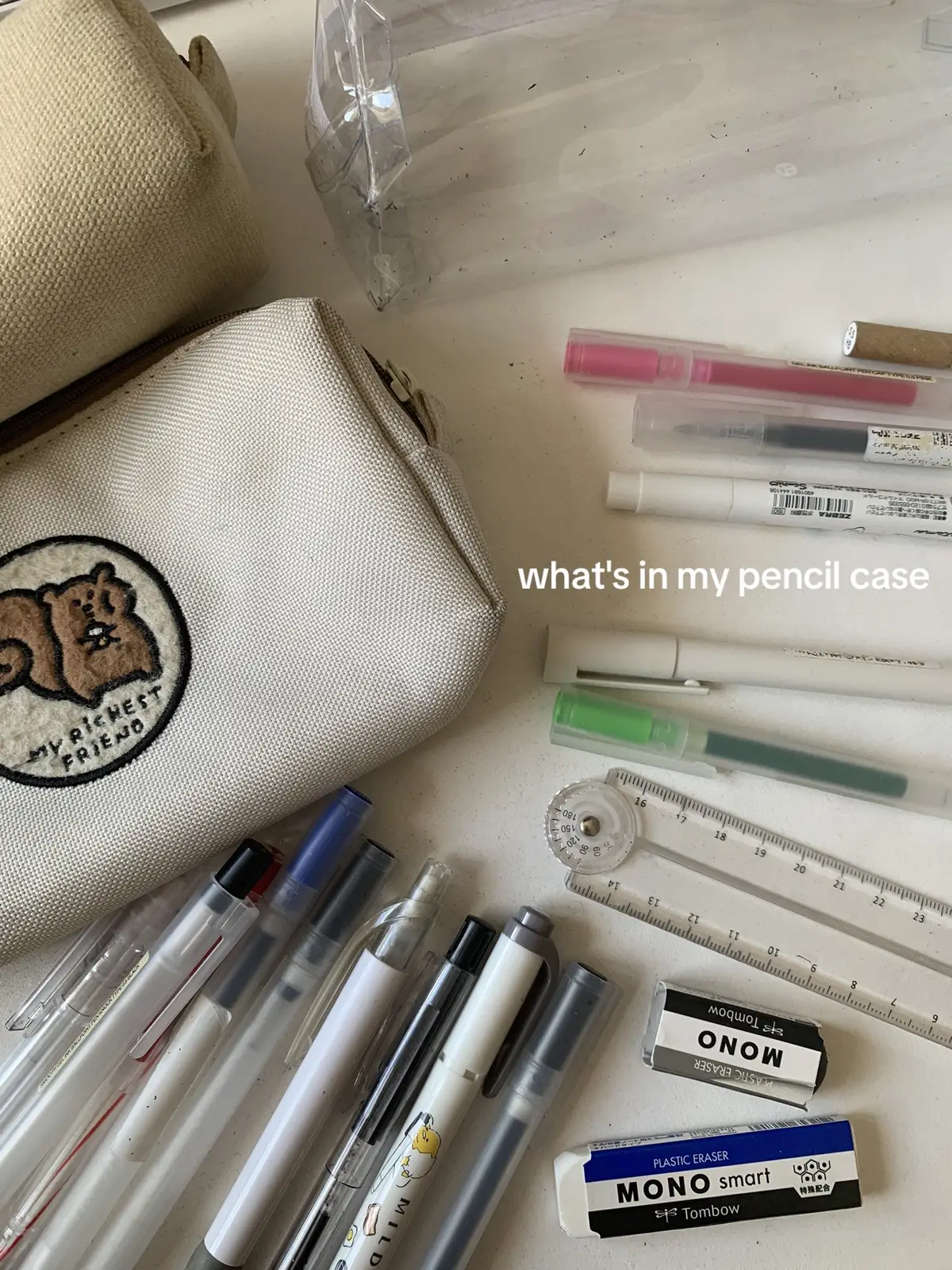 average muji enthusiast #fyp #pencilcase #tour #studytok #whatsinmybag #muji 