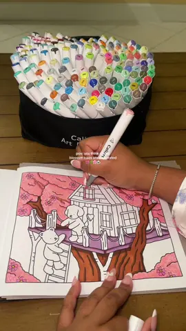 color some cherry blossom trees with me! 🌸🌸🐼🐼 @bobbiegoods #colorwithme #coloring #color #coloringbook #satisfyingcoloring #bobbiegoods #bobbiegoodscoloringbook #bobbiegoodscoloringpage 