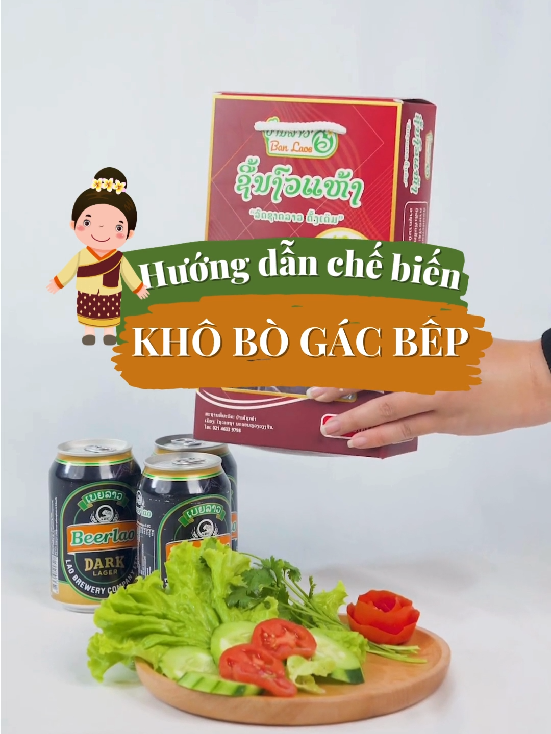 Cách chế biến Bò Gác Bếp Bản Lào #banlao #bogacbep