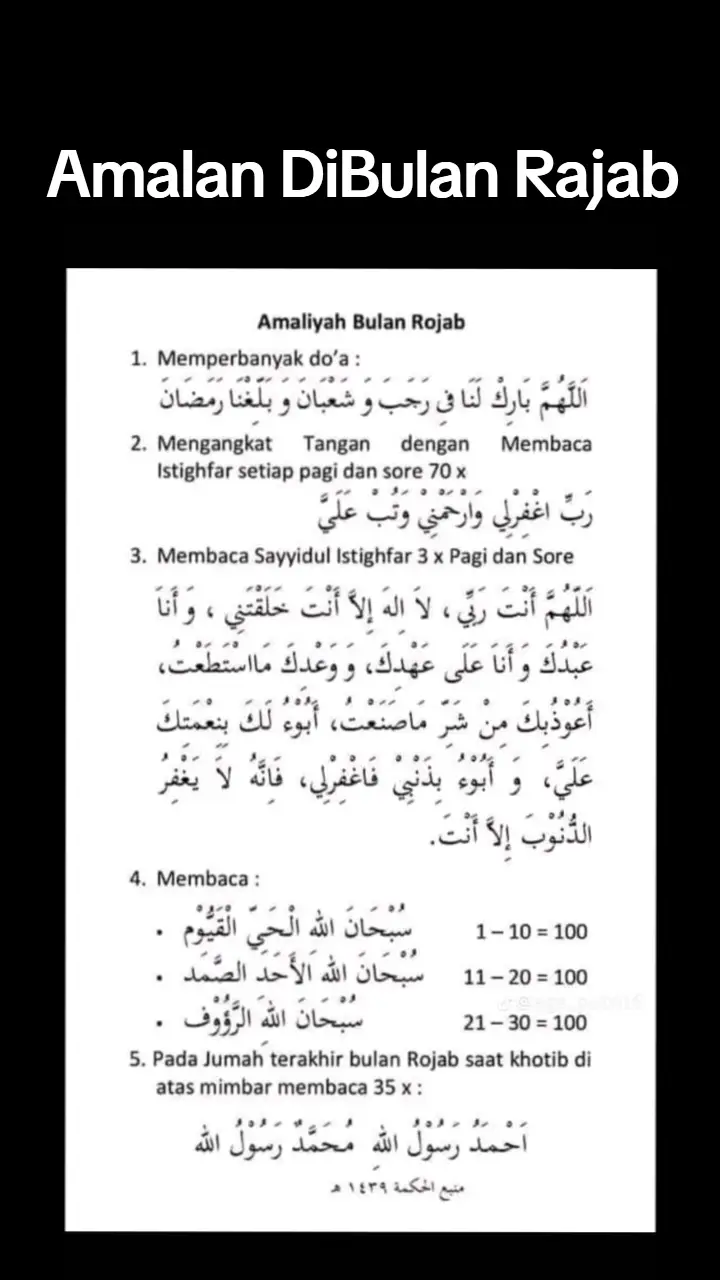 #amalanbulanrajab  #amalan bulan rajab tanggal 1 sampai 10  #ustadzahhalimahalaydrus  #pemburusyafaat🤲  #semogabermanfaat😇🙏  #aamiin🤲 #fyp #fypシ゚viral 