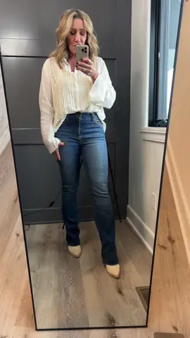 Sharing my outfit of the day. Loving these bootcut jeans and this boho top. ✨  #over50fashionforwomen #over50fashion #fashionover50 #over50style #over50ootd #over50women #over50withstyle 