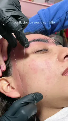 Depilacion de rostro con hilo ✨