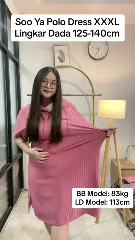 Senang bangett akhirnya request kakak-kakak, Soo Ya Polo Dress XXXL (LD125-140cm) sudah Launching warna Candy Pink🥰🎉 #dresskerah #hornetknit 