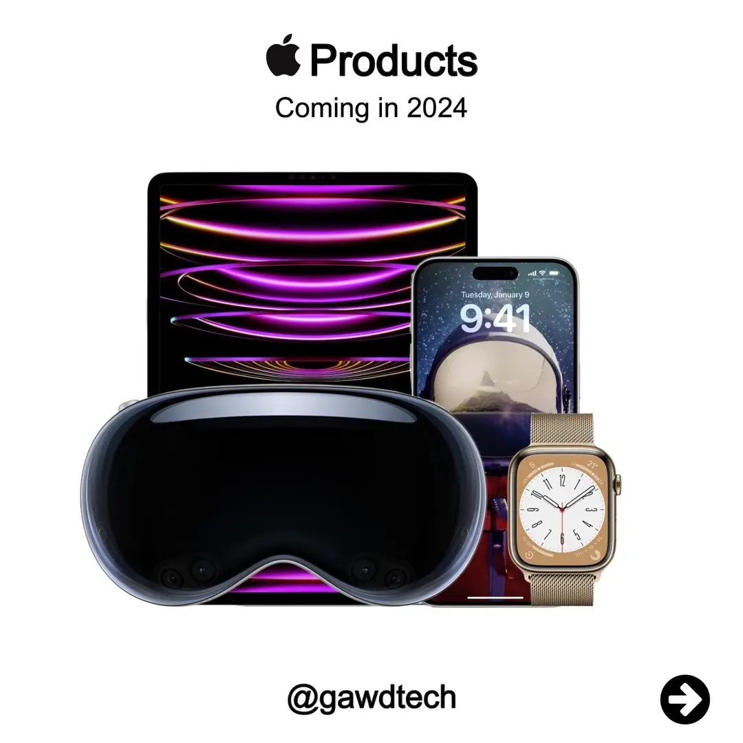 Which product are you most excited for? #apple #iphone #applevisionpro #visionpro #ipad #macbookair #airpods #applewatch #applestore #appleproducts #tech #techtok  