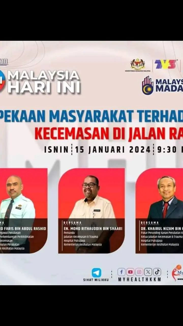 CONGRATULATION SAHABATKU RITHAUDDIN BIN SHAARI DARI HOSPITAL PUTRA JAYA : JANGAN LUPA SAHABAT2 PILOT KKM SELURUH NEGARA 15/01/2024 9.30AM DI TV3 #saufieyangsatu #pejuang10kfollowers #sahabatpaklie 