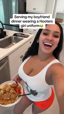 His own personal hooters girl!😏 #viral #fyp #couple #boyfriend 
