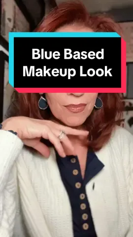 #bluebased makeup doesn’t necessarily mean everything you wear is #bluemakeup per se. Here, i’m doing a #bluemakeuplook with various tones of blue and some purples. #colortheorymakeup #makeupover50 