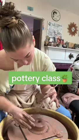 MY FIRST POTTERY CLASS💝💐🪴 #pottery #potteryclass #potterytiktok #fyp #learning 
