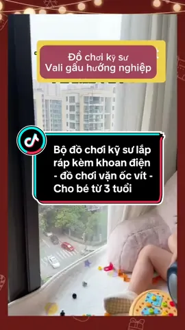 Bộ đồ chơi kỹ sư lắp ráp kèm khoan điện - đồ chơi vặn ốc vít - Cho bé từ 3 tuổi##dochoicokhi##vali##dochoihuongnghiep##dochoi##dochoitreem