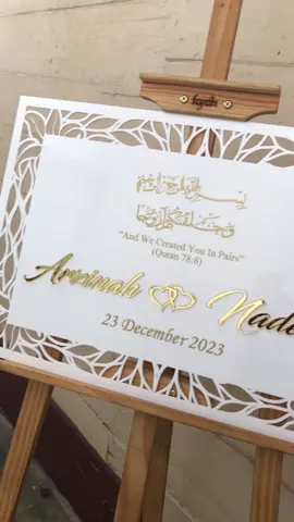Detailed Lasecut acrylic welcome board #mru#mauritius🇲🇺#welcomeboard#weddingboard#acrylicsign#acrylicboard#lasercut#lasercuttingmachine#3dacrylicflowers#weddingday 