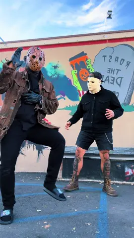 He didn’t wanna do the Cha Cha. 💀 DC: @jerseyyjoe #jasonvoorhees #jasonvoorheezy #fridaythe13th #michaelmyers #dance #chacha #fyp
