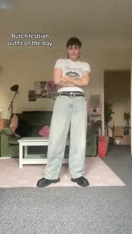 No murder, no dance but plenty of floor #lesbian #lgbt #transmasc #butch #mascoutfits #OOTD 