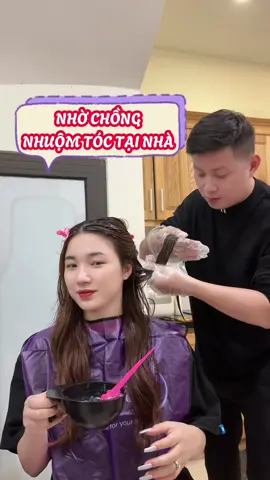 Nhờ chồng nhuộm tóc và cái kết :))) #goclamdep #beauty #reviewlamdep #chenglovehair #chenglovehairs @chenglovehair 
