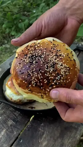 hamburger steak 🥩🍔  #leon #cooking #outdoorcooking #asmr #food #nature #hamburger #steak 