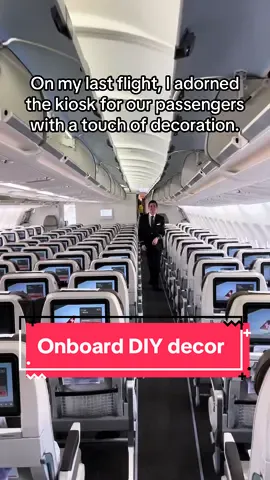 As a fan of decoration and DIY, I wanted to create a little eye-catcher for our passengers.  #flyswiss #flightattendant #airbus #DIY #decoration #ConSantanderConecto 