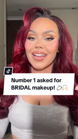 My most asked for bridal makeup.. and im showing you how I do it! 😳🤍💍 #fyp #mua #makeuplesson 