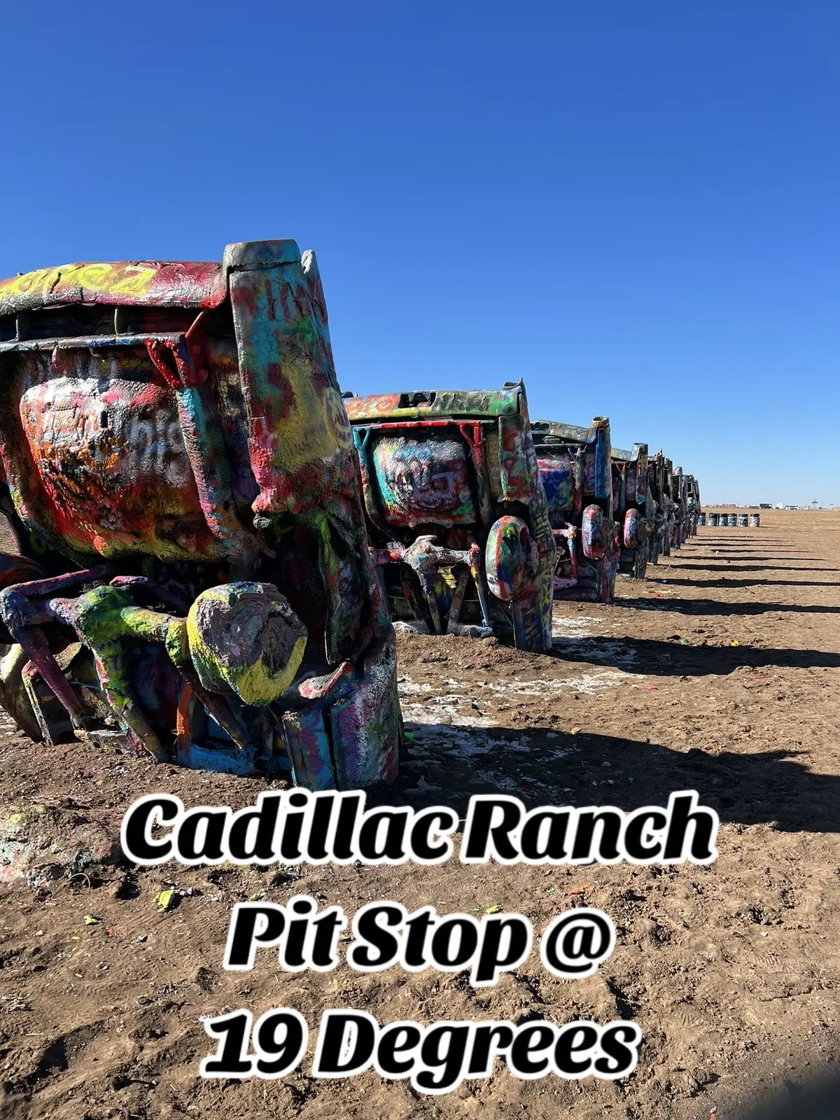 #texas #pitstop #1 #cadillacranch when its 19 degrees… yep, its cold af.