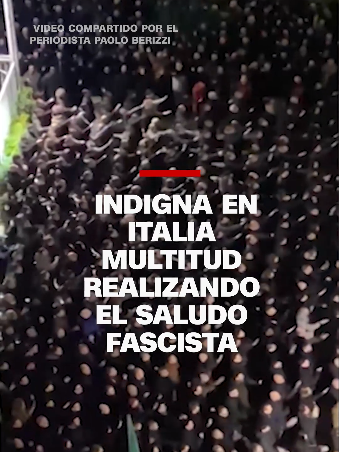 Una multitud realiza el saludo fascista y genera indignación en #Italia. #cnnenespañol #giorgiameloni