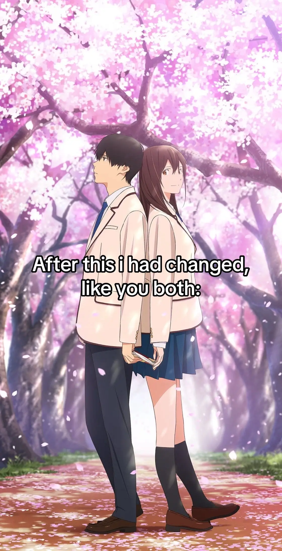 #sad #friends #change #movie #iwanttoeatyoureprancreas #haruki #sakura #sadanime #fyp