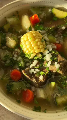 CALDO DE RES As someone who enjoys piping hot soup all year round, I never underestimate the level of coziness a bowl of caldo de res brings on a cold day. It's incredibly nourishing and so full of flavor🔥Check out the full recipe below! — 10-12 servings 1 hr 55 mins — 16 c water 2 bay leaves 2 lbs beef soup bones 1 lb bone-in beef short ribs, cut into individual ribs 1 lb beef chuck roast, cut into large chunks 2 tbsp beef bouillon 1 tsp ground cumin 1 tsp black pepper 1/2 tsp dried oregano 1 1/2 tbsp salt, or to taste 1/2 white onion, chopped 8-10 garlic cloves, finely minced 2 ears of corn, shucked and cut into 6 pieces 1 medium-sized yucca, peeled and cut into large chunks 1/2 head of cabbage, cut into large chunks 1 bell pepper, chopped 2 chayote squash, cut into large chunks 2 medium carrots, peeled and chopped into thick chunks 3 celery stalks, cut into thick chunks 3 zucchinis, cut into thick chunks 6 sprigs parsley, chopped 6 sprigs cilantro, chopped 6 sprigs mint, chopped For serving — Chopped cilantro Chopped white onion Lemon or lime wedges — In a large pot, bring 16 cups of water and a big pinch of salt to a boil. Add the bay leaves, beef bones, short ribs, and meat, and lower the heat to a simmer. Simmer for 1 hour and 30 minutes, or until the meat is tender, skimming off any scum that rises to the top. As it simmers, add more water as needed to maintain the same level of broth throughout the cooking process. Next, add the seasonings, onion, garlic, corn, and yucca, and cook for about 15 minutes. Add the remaining vegetables and cook until all the vegetables are tender (about 10-12 minutes) Finish by adding the fresh herbs and adjusting the seasoning to taste, if needed. Serve with chopped onion, cilantro, and lime wedges. Enjoy! #latinacontentcreator #souprecipe #winterrecipe #foodcontentcreator #vegtables #fyp