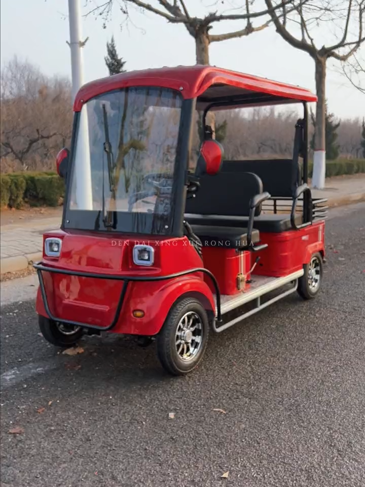 An electric four-wheel vehicle for four people