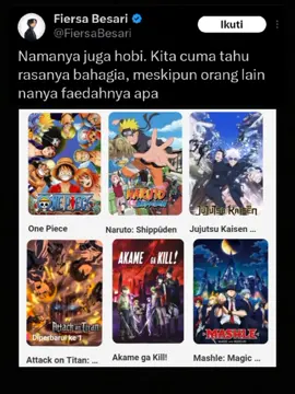 bukannya sibuk mikirin kerjaan malah mikirin besok nontn anime apa 😭#fypシ #onepiece #jujutsukaisenseason2 #narutoshippuden #AttackOnTitan 