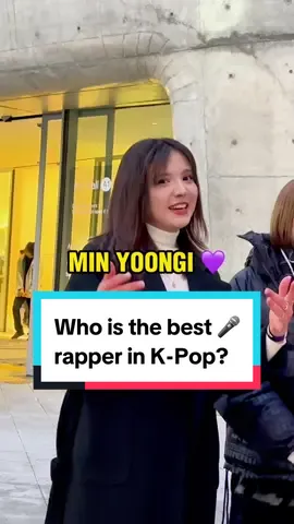 5 Best Rappers Chosen by K-Pop Fans! 'Who's the best rapper in K-Pop?'🎙✨ This is a tough question, but who comes to your mind first? Check out what these K-Pop fans say about their favorite rappers! I love how all the rappers featured in this video have different unique styles, and each one deserves to be called the best! Literally a mic drop for these great selections! 🤩🫳🎤 Also, make sure to check out the full versions of the featured songs - they're fire!! 🔥🎶 Who's the best K-Pop rapper for you?! 😎 Do you agree with the ones mentioned in the video, or is there someone missing? Share your thoughts in the comments! 🙌 ✅ Follow luluboi🤠 for more K-Pop interviews! #streetinterview #kpop #korea #kpopfyp #blackpink #Lisa #StrayKids #Changbin #monstax #Joohoney #gdragon #GD #agustd #bts #suga 