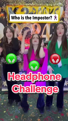 Headphone Imposter Challenge Pt. 2 😳🎧 Should we do a Part 3? 😅 #imposter #headphonechallenge #challenge #game  #dancechallenge #k3sb #k3sistersband 