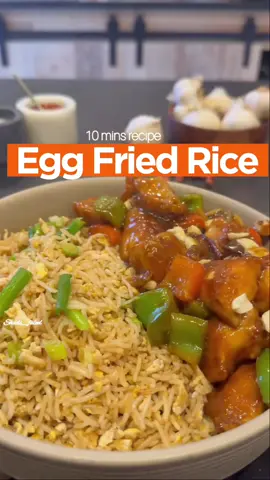 10 mins Egg fried rice !! My go to 10 min Egg fried rice, a staple, favourite dish of all time. Goes well with all your stir fry’s & Chinese sides..If you’re beginner you should definitely try this out. Don’t forget  to LIKE, SAVE, SHARE the reel and FOLLOW @shadi_faleel for more easy recipes.  4 to 5 tbsp Oil 3 Eggs 1/2 tsp Salt 1/2 tsp Black pepper  2 to 3 cloves of chopped Garlic  1 tsp chopped ginger 1/3 cup Soy sauce  1/2 cup of chopped Spring onions  2 bowls cooked old rice (preferably old rice) Garnish with handful of green springs & enjoy ! Follow @shadi_faleel Share & Save the reel. Follow the instructions mentioned on the reel. P.s never use hot/warm freshly cooked rice for fried rice. You will 90% end up a mushy fried rice. #friedrice #eggfriedrice #nomsg #10mins #easyfood #beginnersrecipe #unimeals #birmingham #england #srilankatiktok #westmidlands 