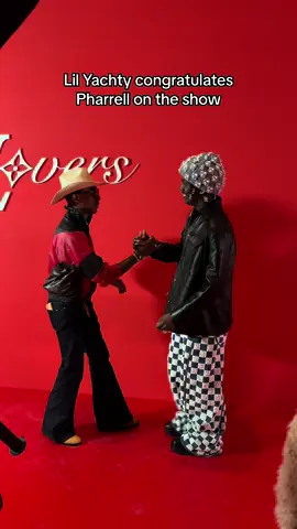 Lil Yachty and Pharrell Williams at the Louis Vuitton show #parisfashionweek #pfw #pharrellwilliams #lilyachty #louisvuitton 