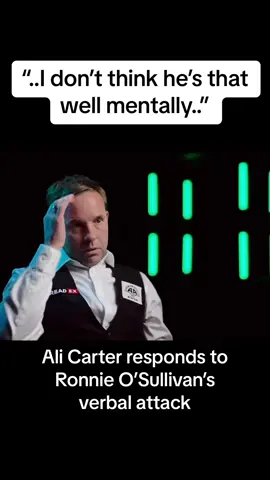 this is becoming a car crash for all concerned #snooker #ronnieosullivan #alicarter #mensmentalhealth 
